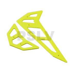 FUP-362YL -FUSUNO Neon Yellow Fiberglass Horizontal/Vertical Fin Trex 500E Pro
